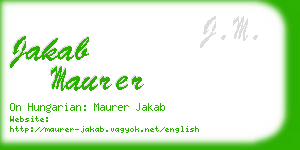 jakab maurer business card